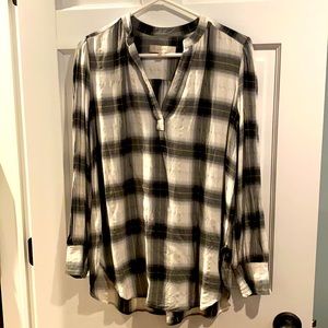 LOFT Plaid Pullover Tunic